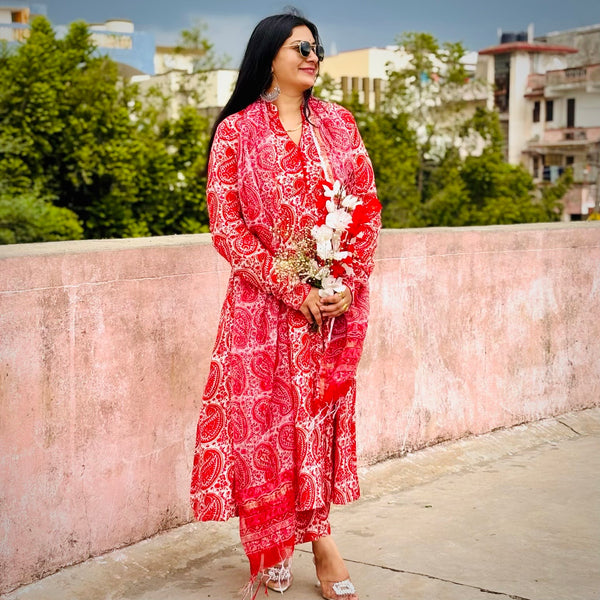 Red Color Anarkali Suit