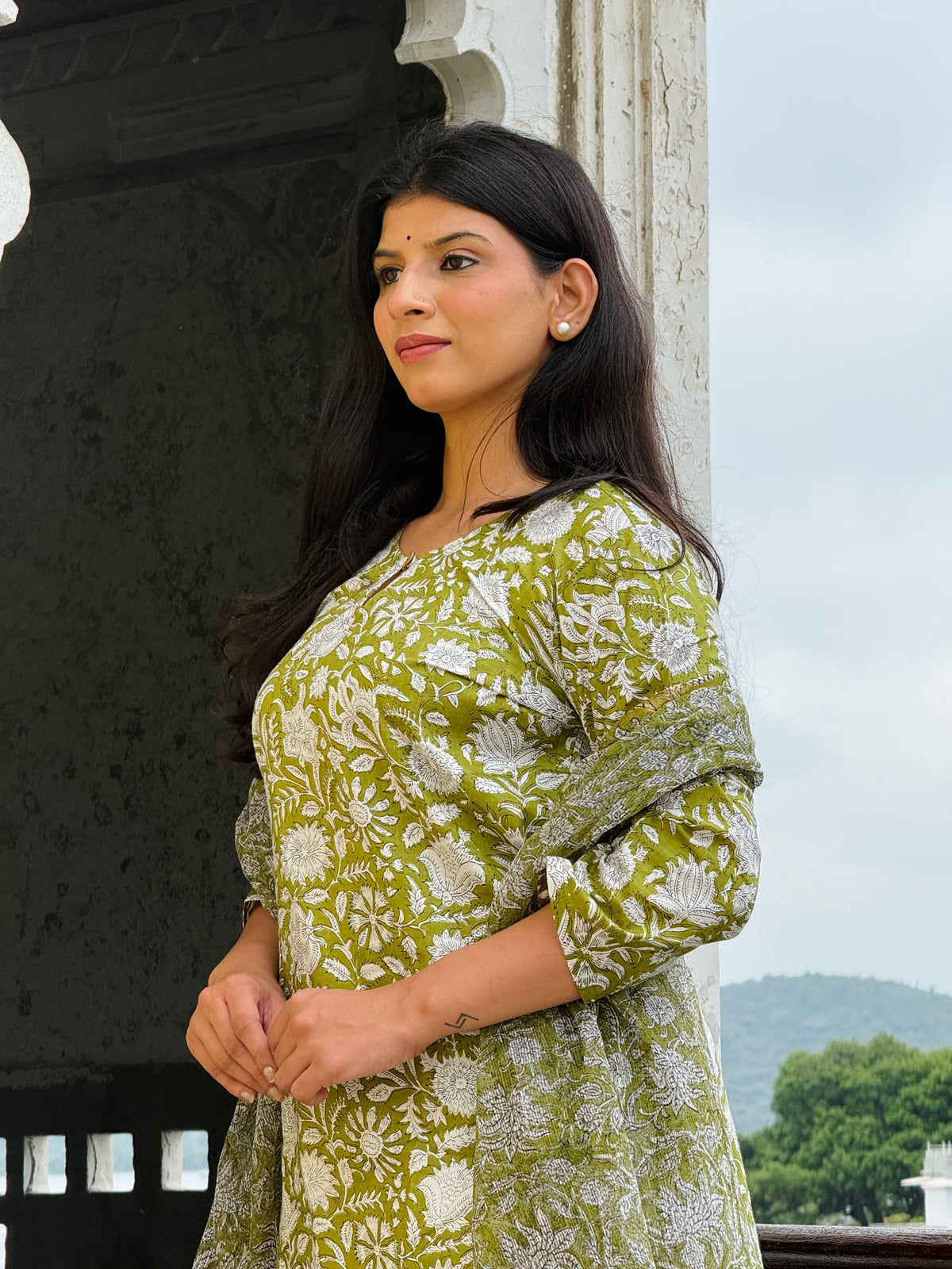 MEHANDI GREEN KURTA & DUPPATA