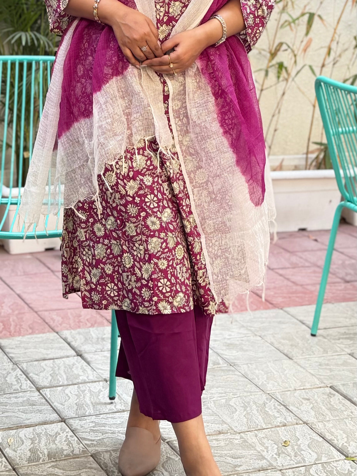 PURPLE STRAIGHT PLAZO