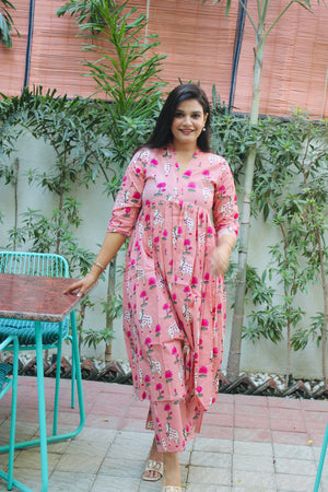 PEACH NANDI COORD SET