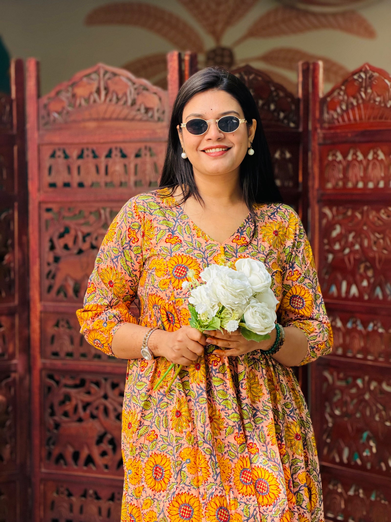 YELLOW SUNFLOWER DAFTAR KURTI
