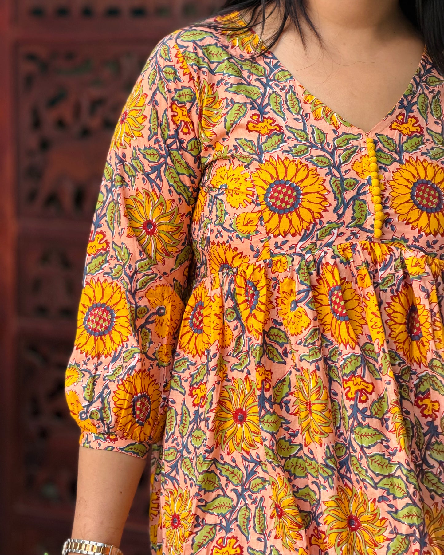 YELLOW SUNFLOWER DAFTAR KURTI
