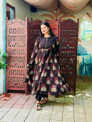 BLACK CHEST KURTI