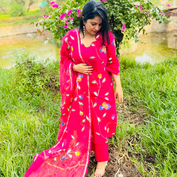 Pink Hand Painted Suit