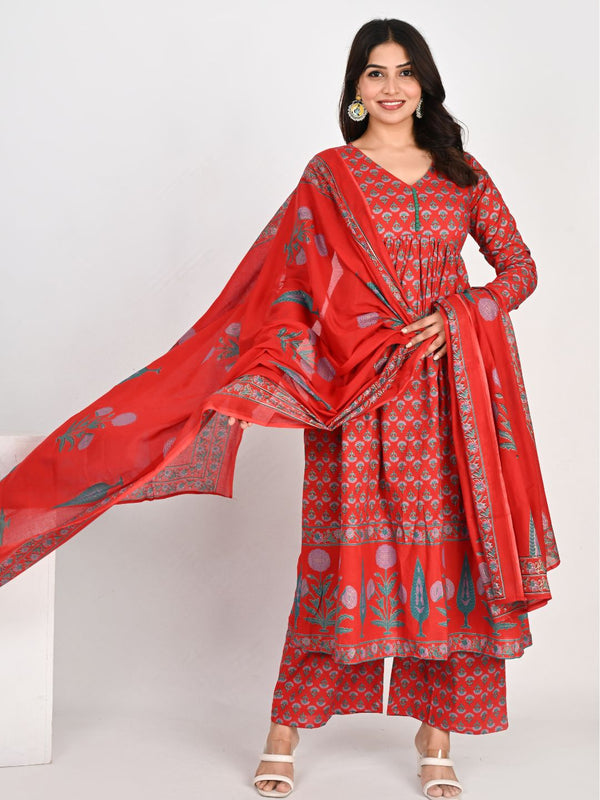 Red Polish Anarkali Suit for Women – Designer Ethnic Wear